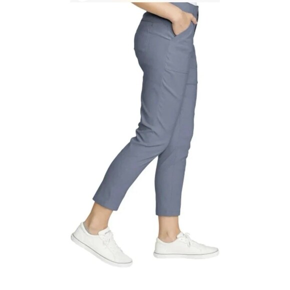NWT Eddie Bauer Women's Horizon Straight Anke Pants Blue Size 6 - Picture 3 of 6